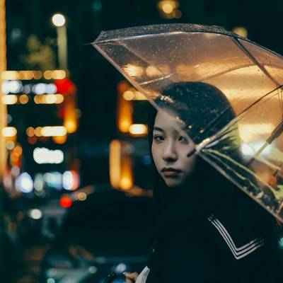 夜景模特