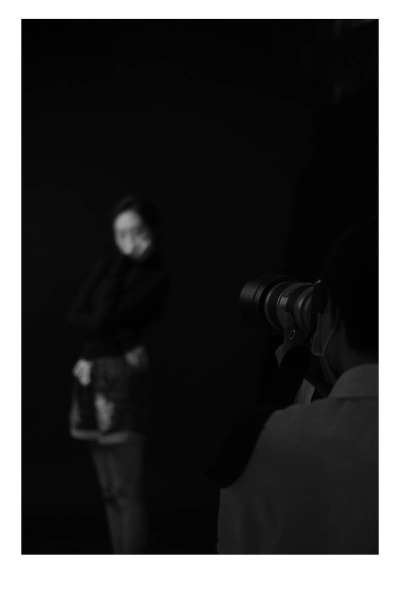 黑白模特