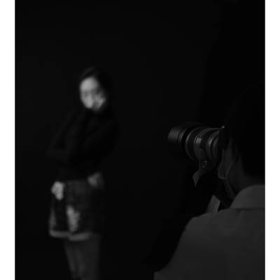黑白模特