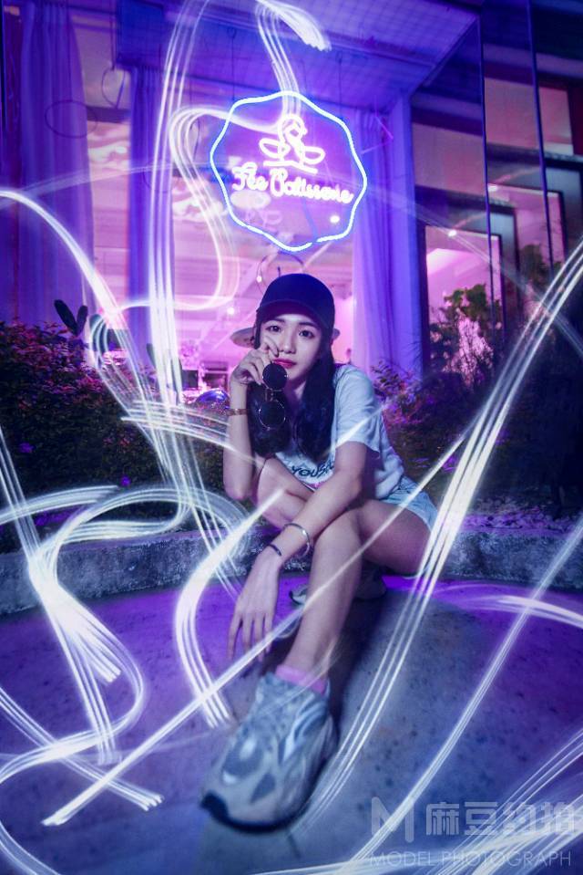 夜景模特