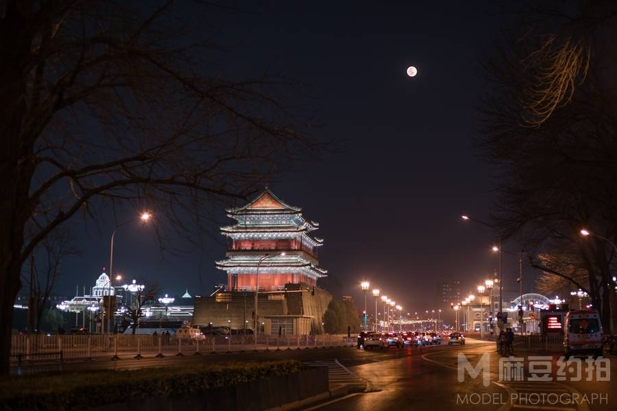 夜景模特