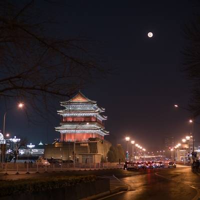 夜景模特