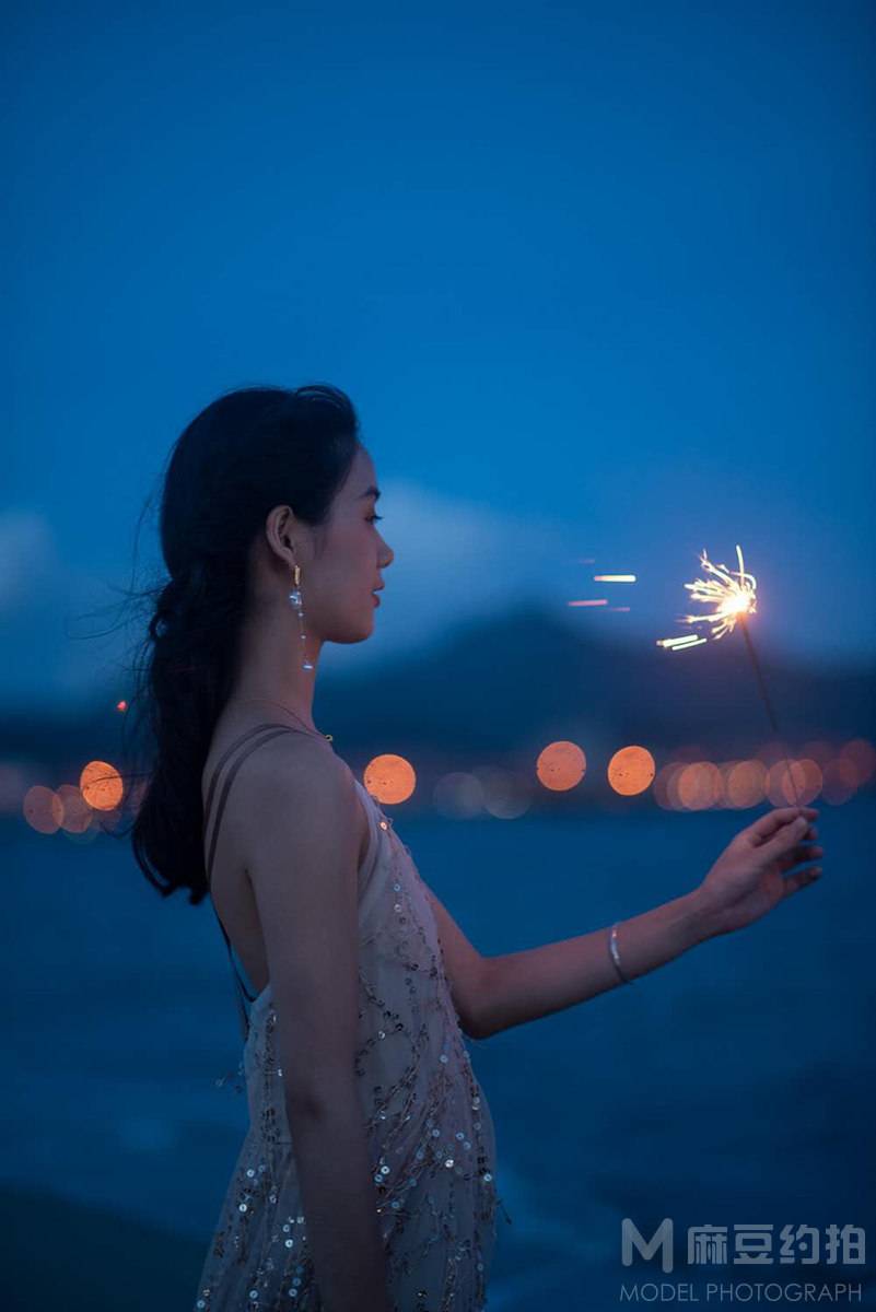 夜景模特