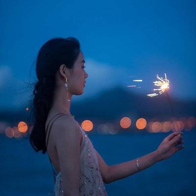 夜景模特