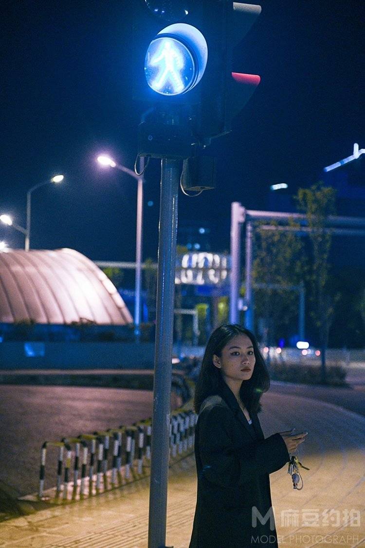 夜景模特