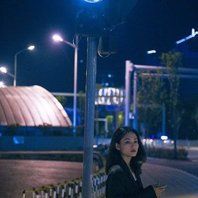 夜景模特