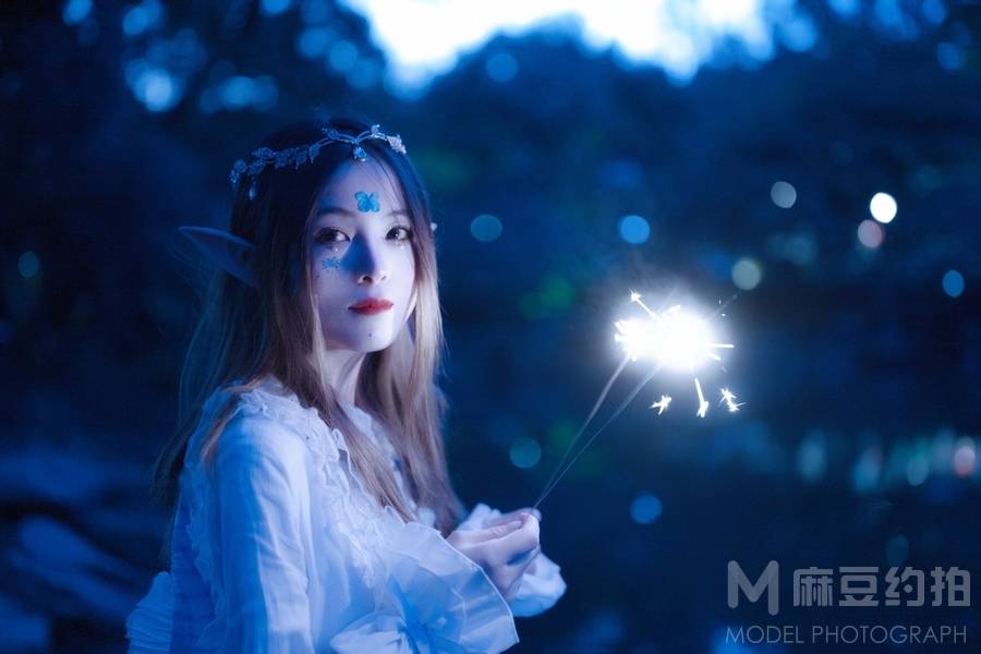 夜景模特