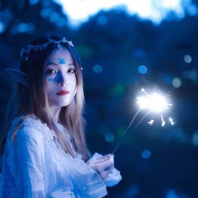 夜景模特
