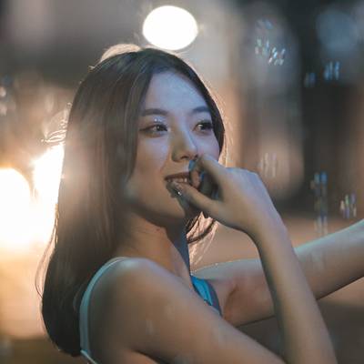 夜景模特