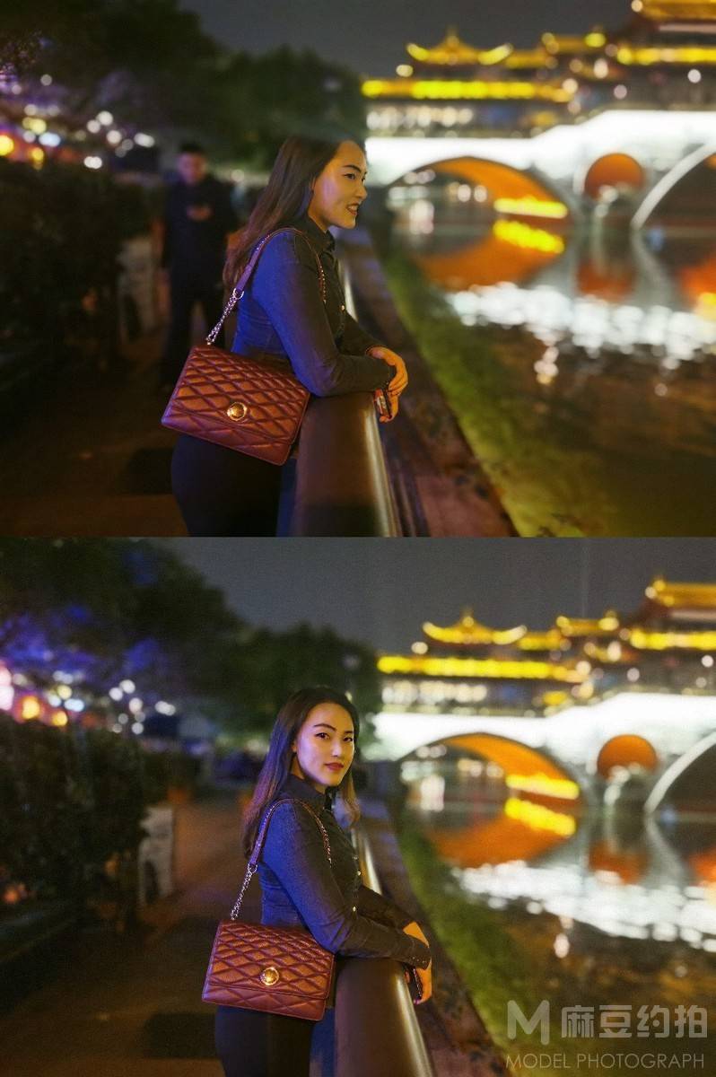 夜景模特