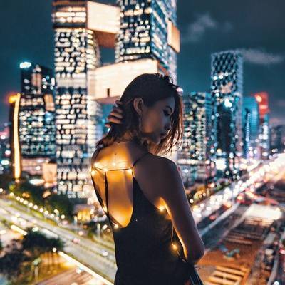 夜景模特
