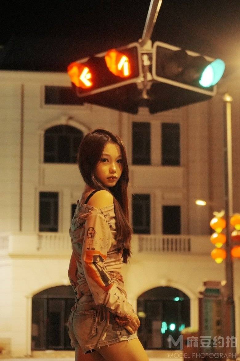 夜景模特
