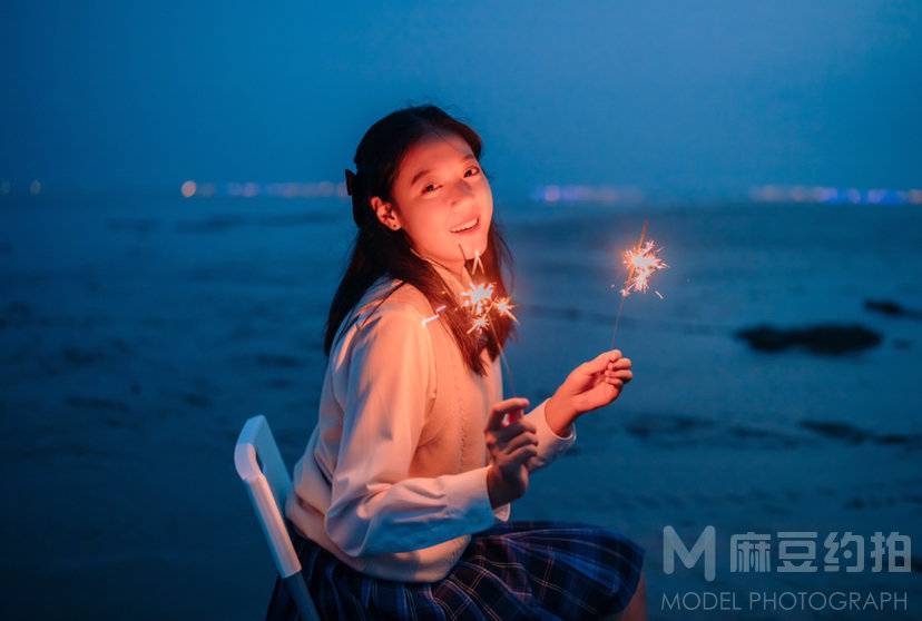 夜景模特