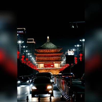 夜景模特