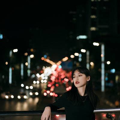 夜景模特
