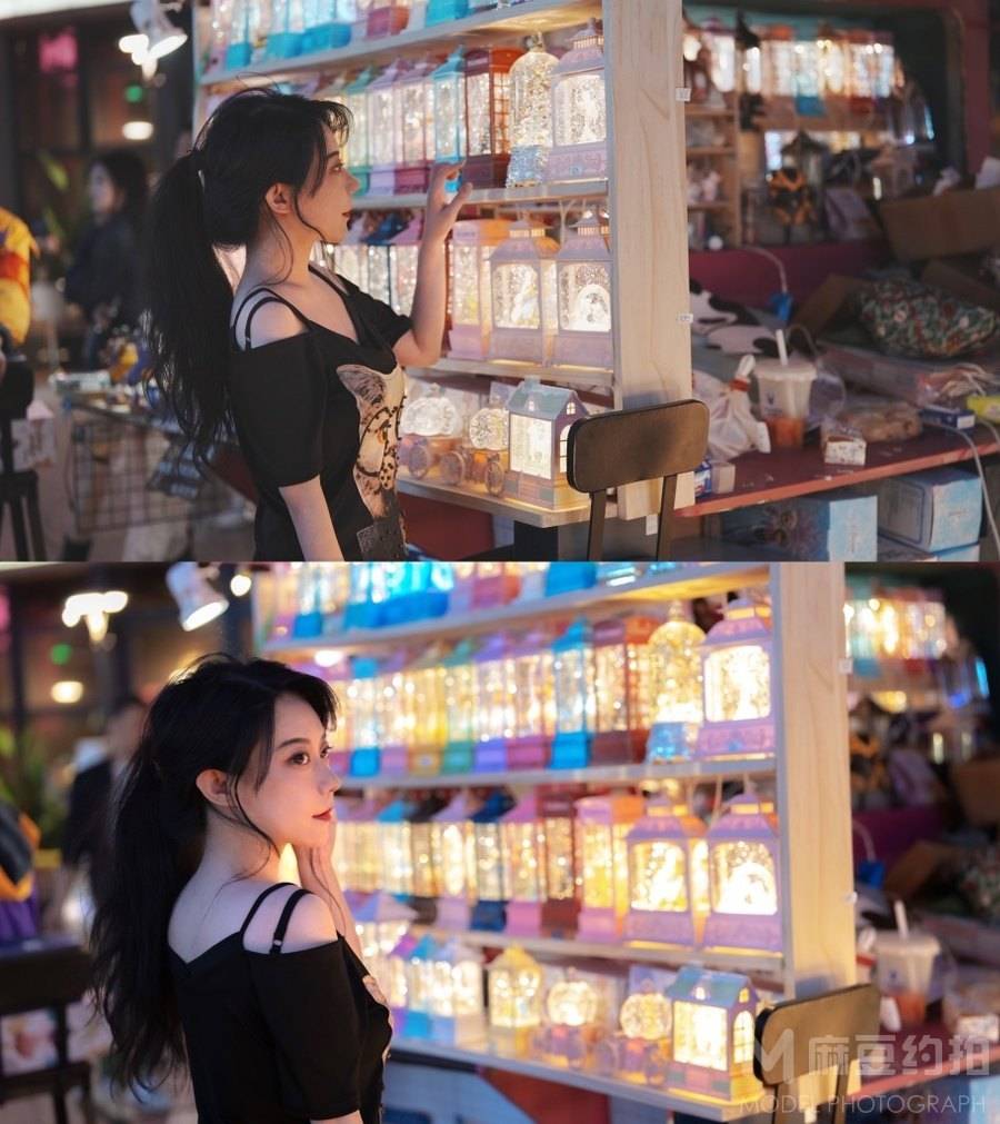 夜景模特