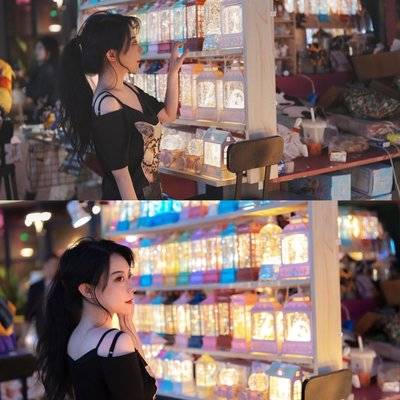 夜景模特