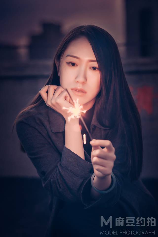 夜景模特