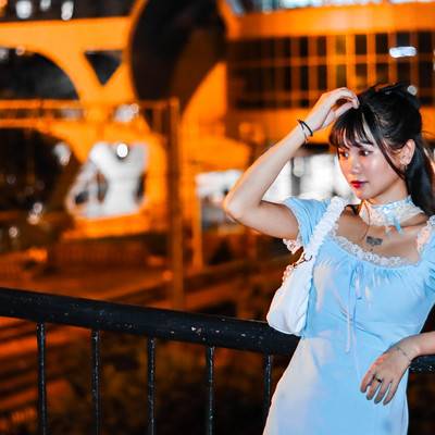 夜景模特