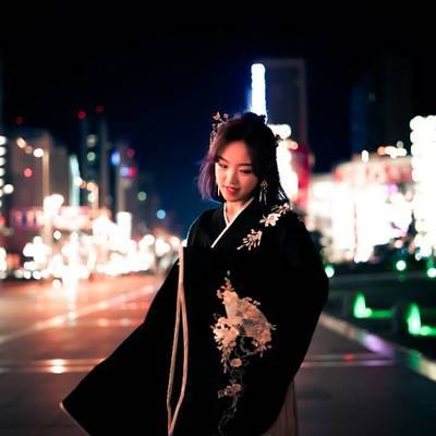 夜景模特