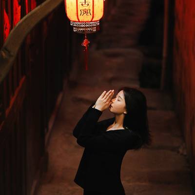 夜景模特