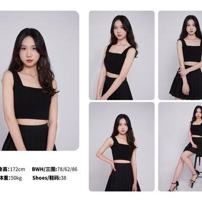 黑白模特