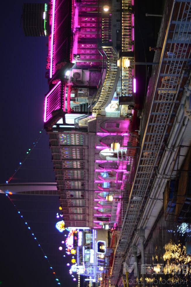 夜景模特