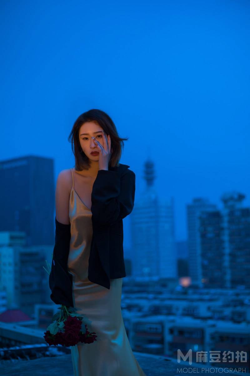 夜景模特