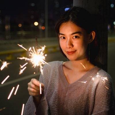 夜景模特