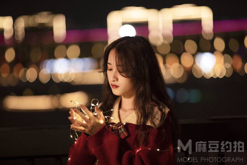 夜景模特