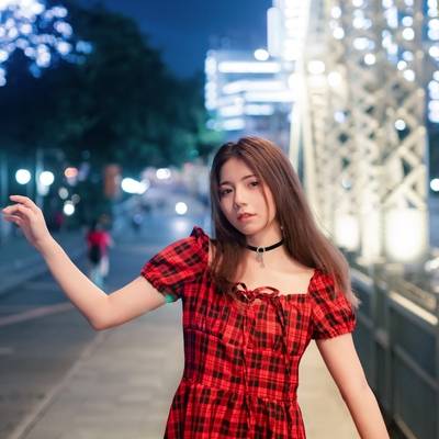 夜景模特