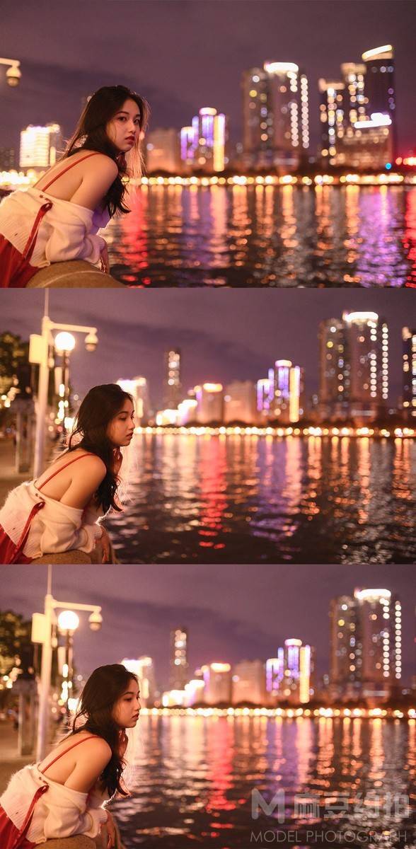 夜景模特