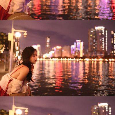 夜景模特