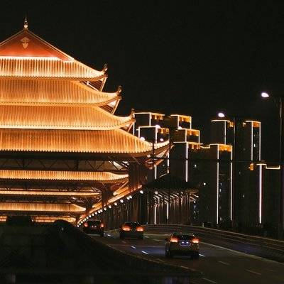 夜景模特