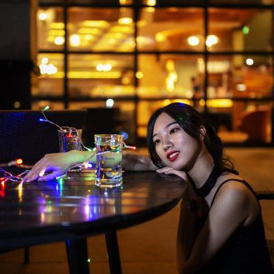 夜景模特