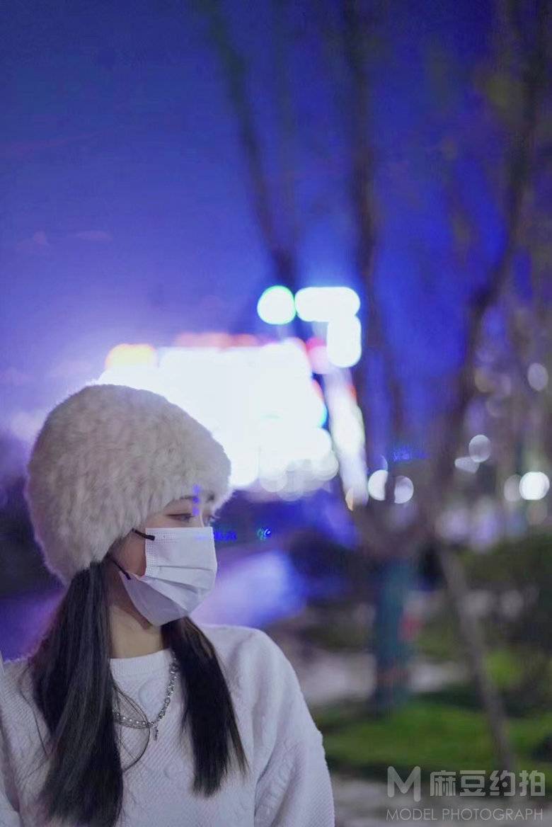 夜景模特