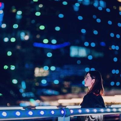夜景模特