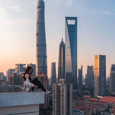 夜景模特