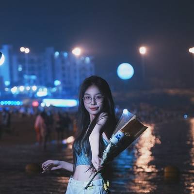 夜景模特