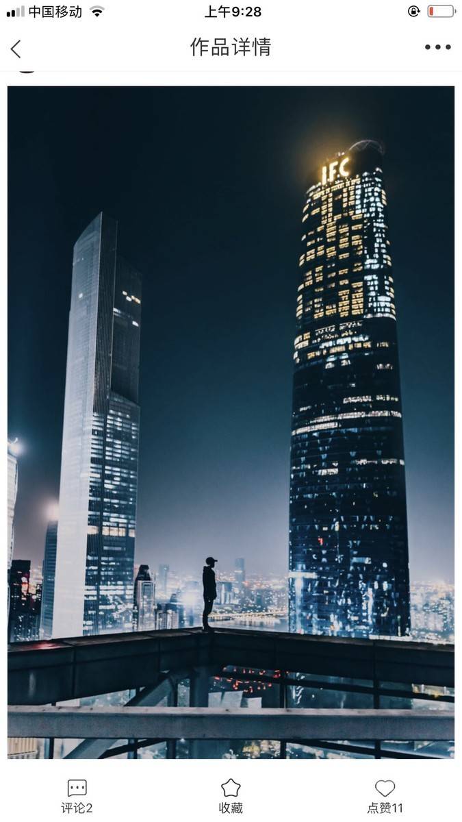 夜景模特
