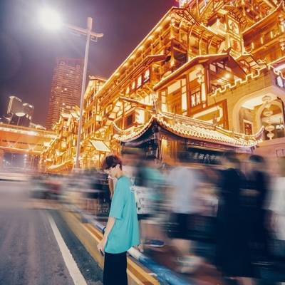 夜景模特
