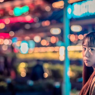 夜景模特