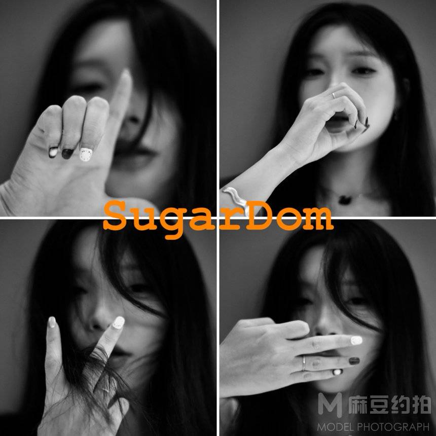 黑白模特