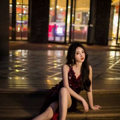 夜景模特