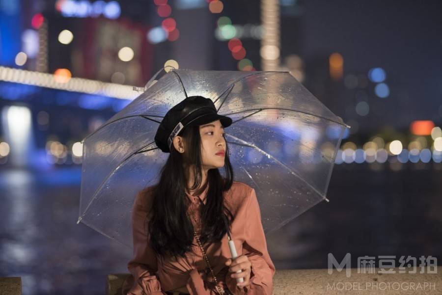 夜景模特