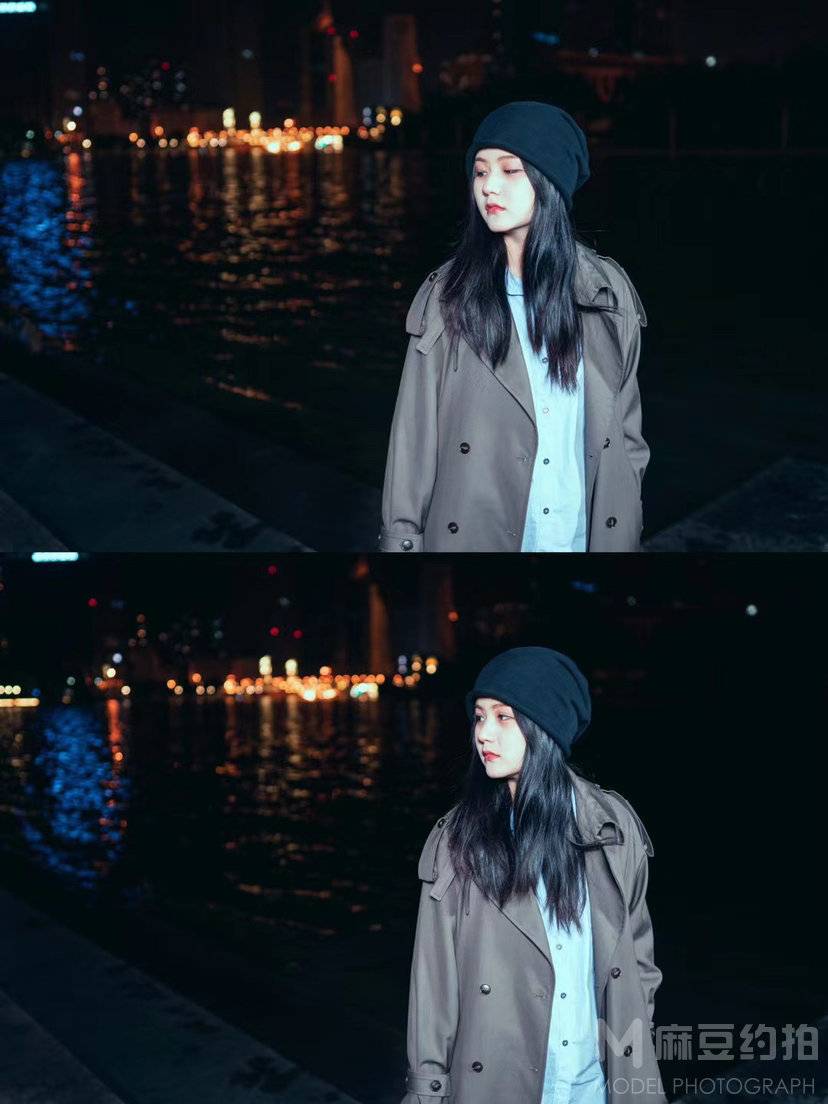 夜景模特
