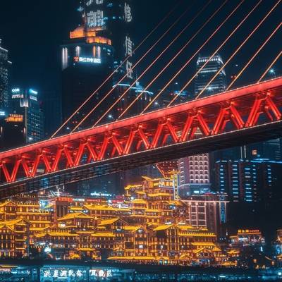 夜景模特