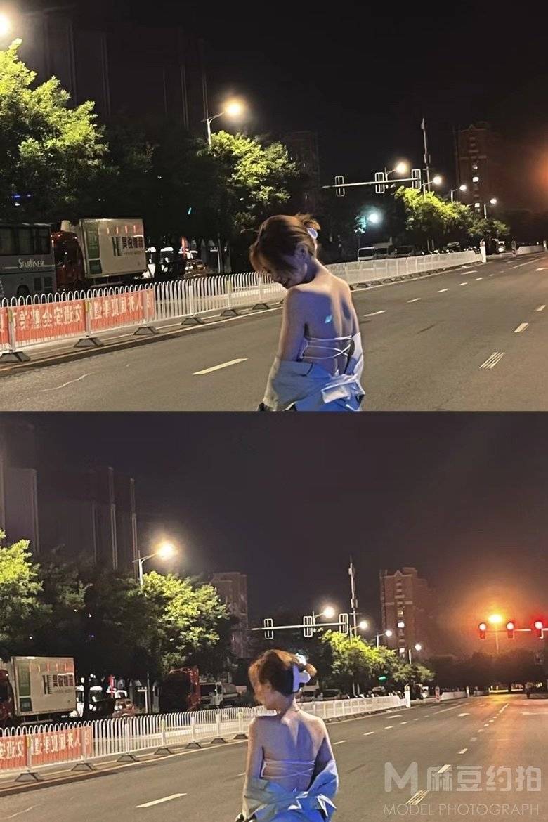 夜景模特