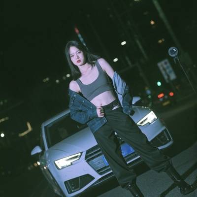 夜景模特