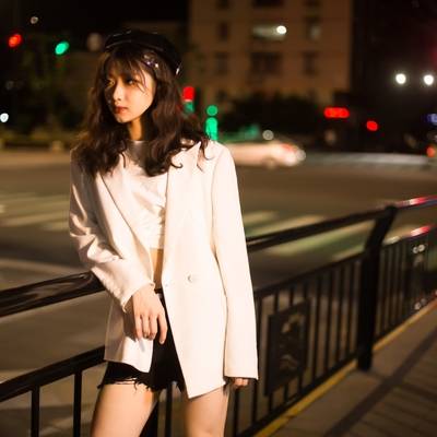 夜景模特